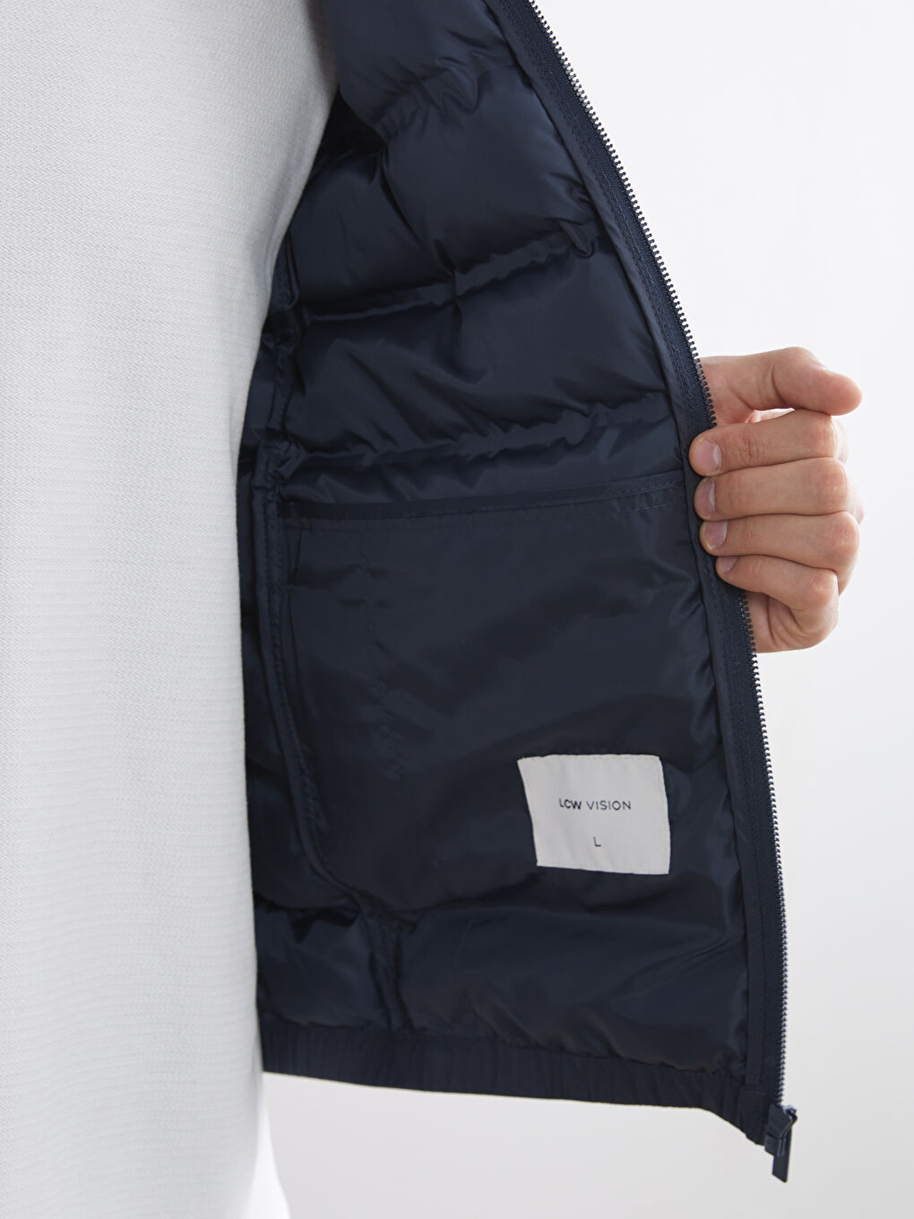 Petrol Standart Kalıp Erkek Şişme Mont	-3