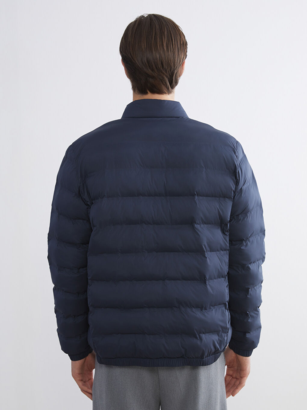 Petrol Standart Kalıp Erkek Şişme Mont	-4