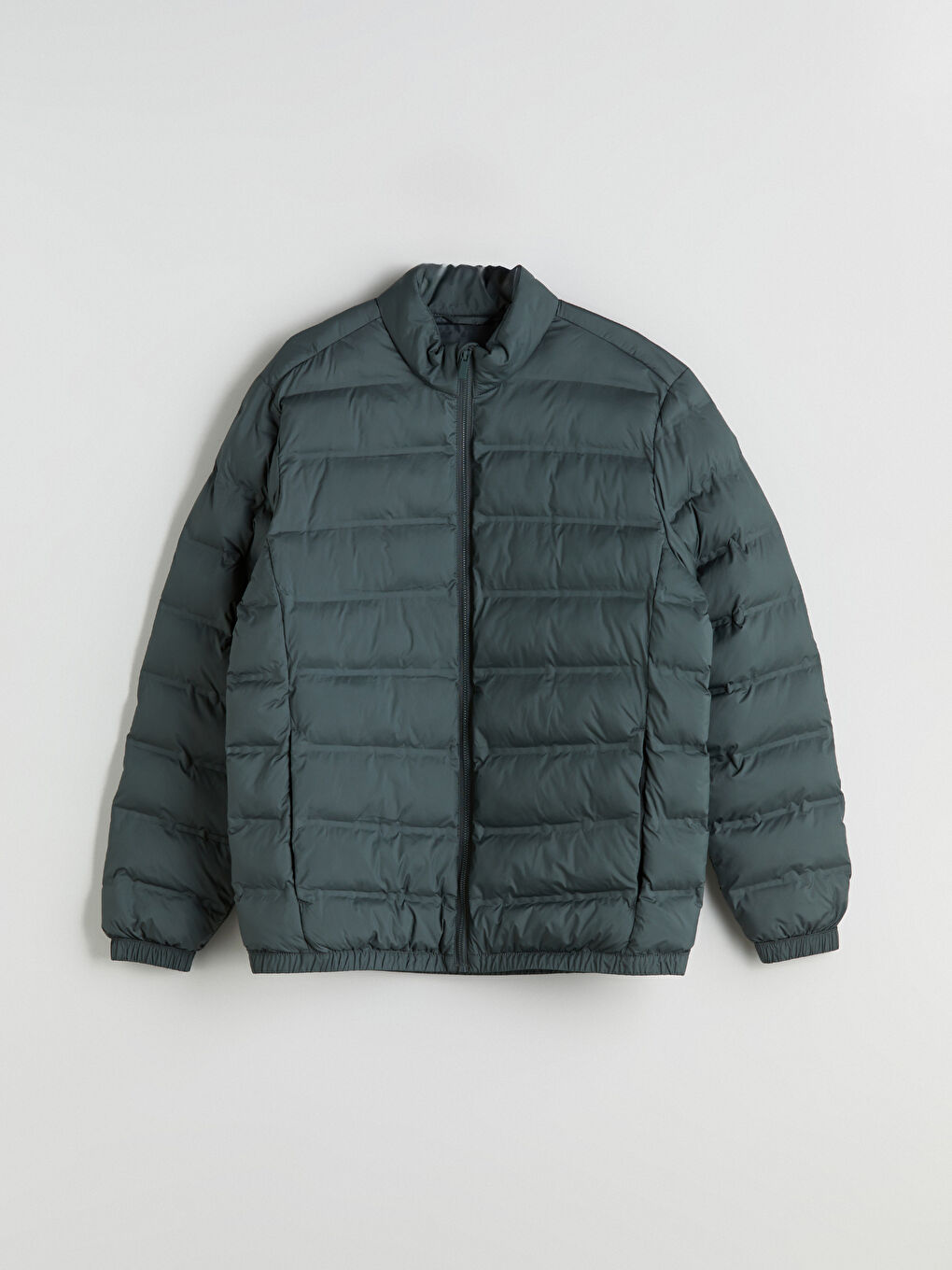 Yeşil Standart Kalıp Erkek Şişme Mont	-5