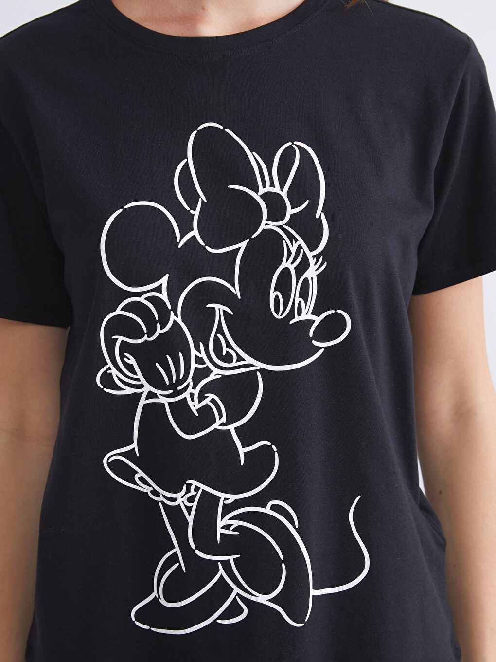 Тениска с кръгло деколте и отпечатано Disney - Мини Маус за жена-2