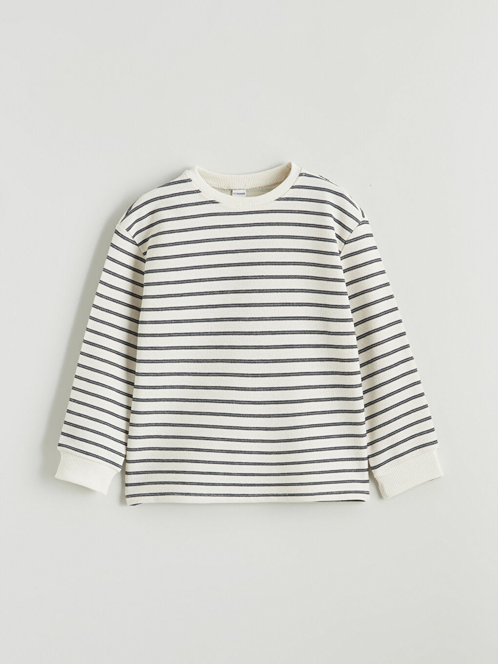 Siyah Çizgili Uzun Kollu Erkek Çocuk Tişört