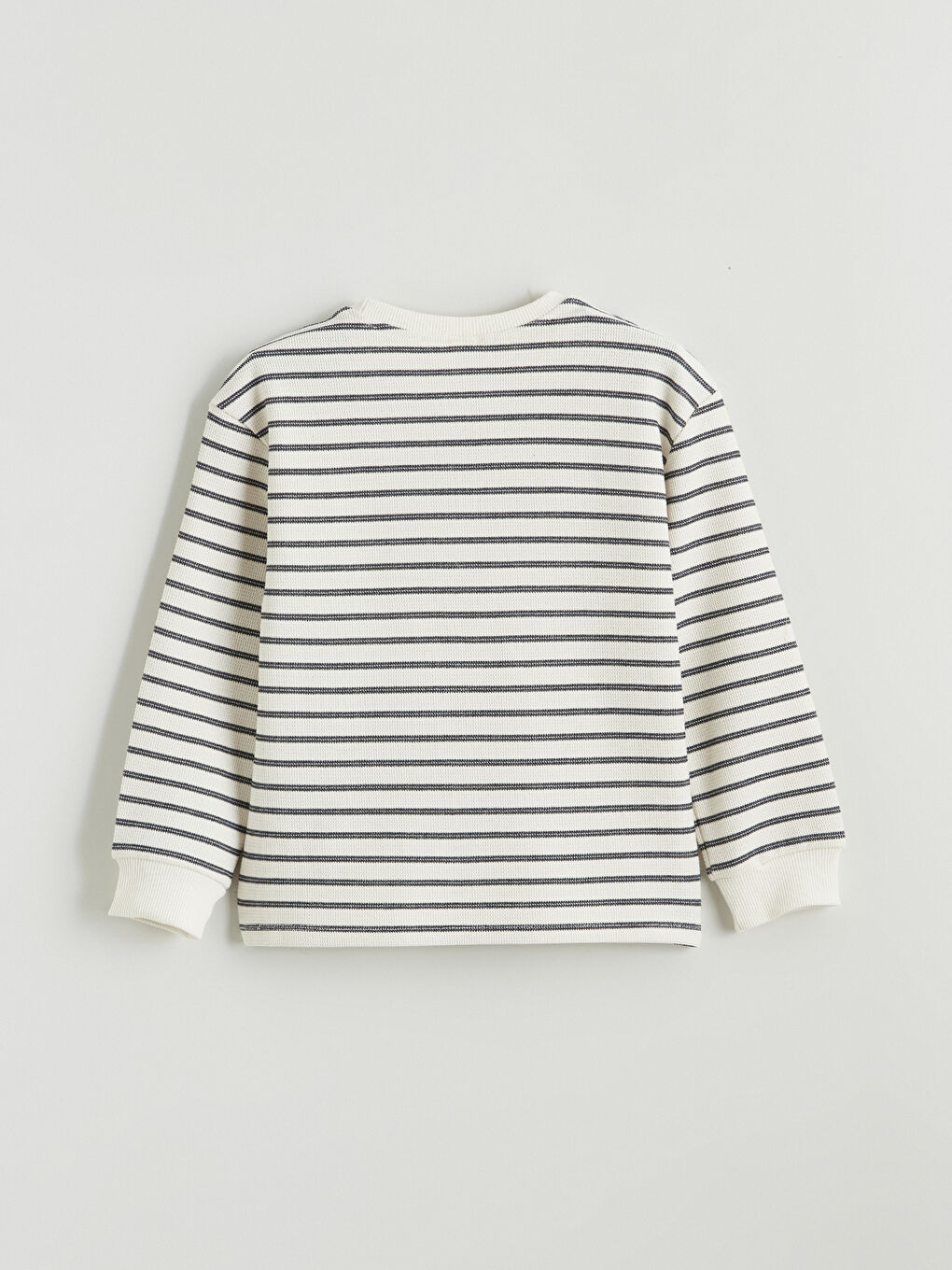 Siyah Çizgili Uzun Kollu Erkek Çocuk Tişört-2