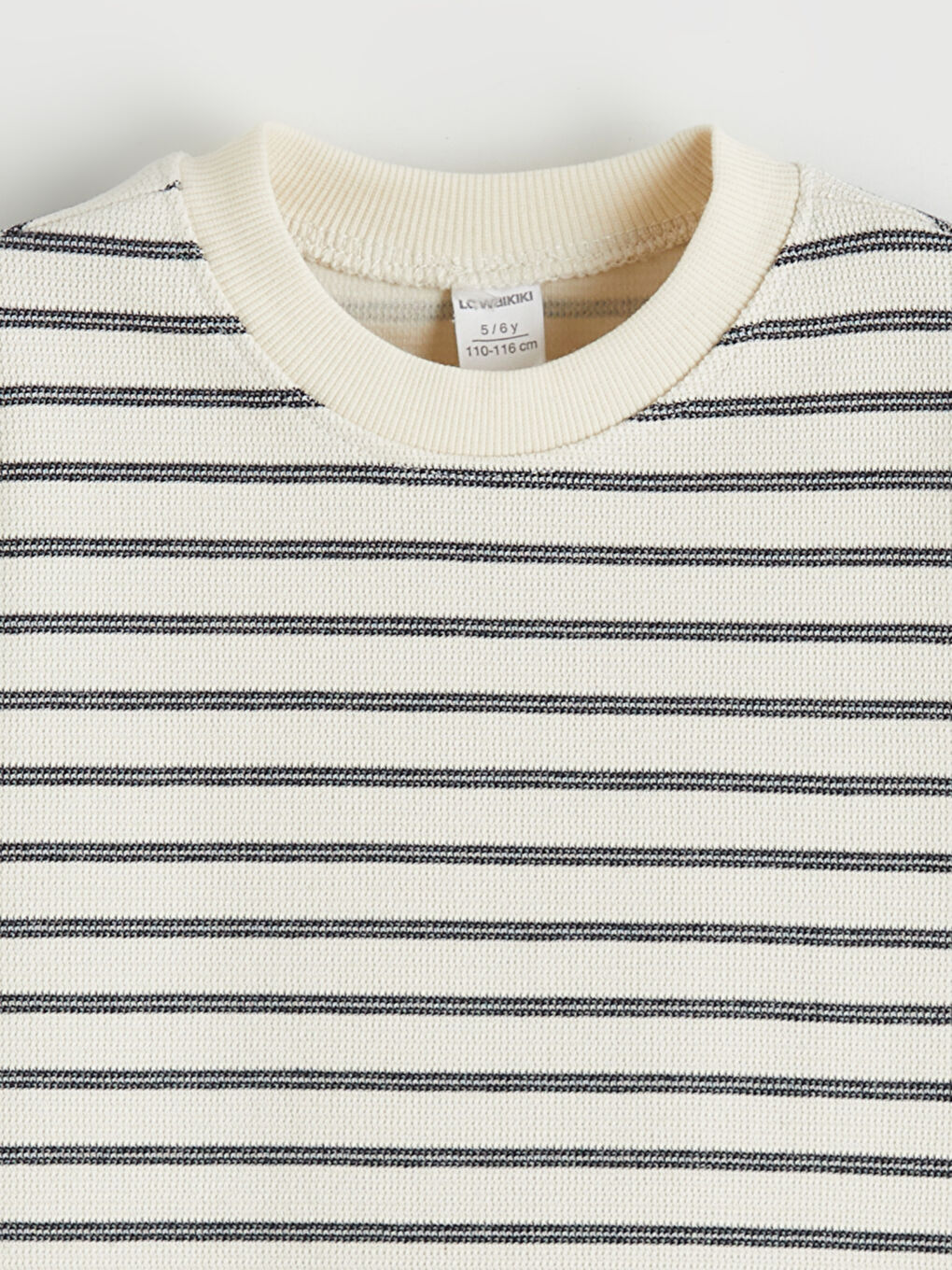 İndigo Çizgili Uzun Kollu Erkek Çocuk Tişört-1