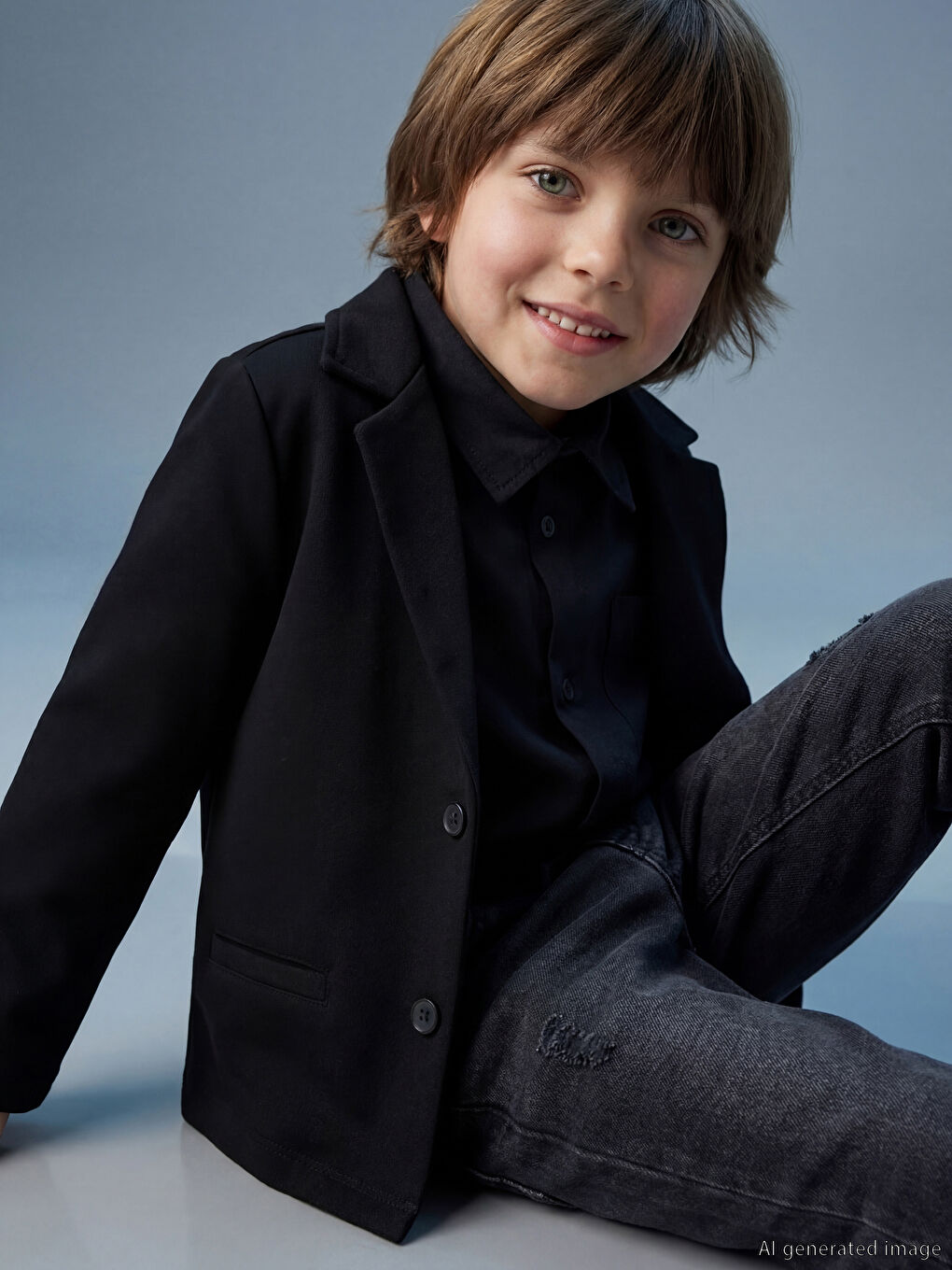 Siyah Erkek Çocuk Blazer Ceket