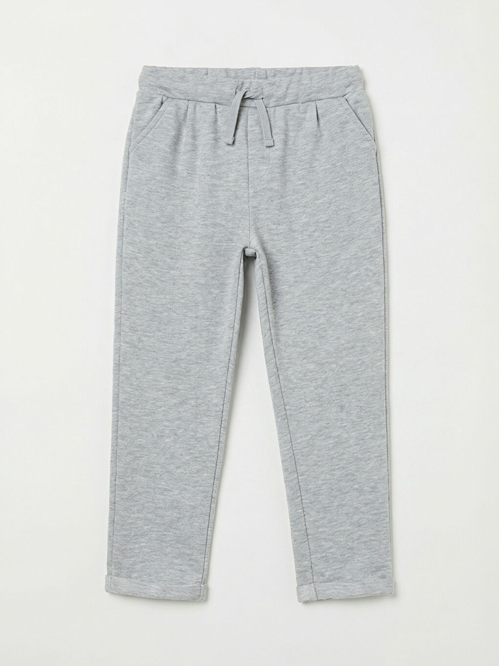 Gri Beli Lastikli Erkek Çocuk Eşofman Altı