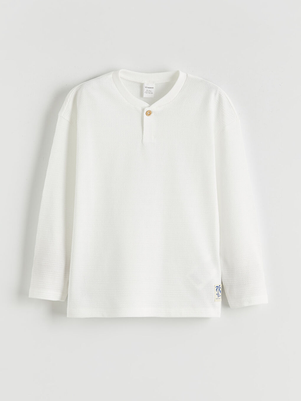 Ekru Bisiklet Yaka Erkek Çocuk Tişört