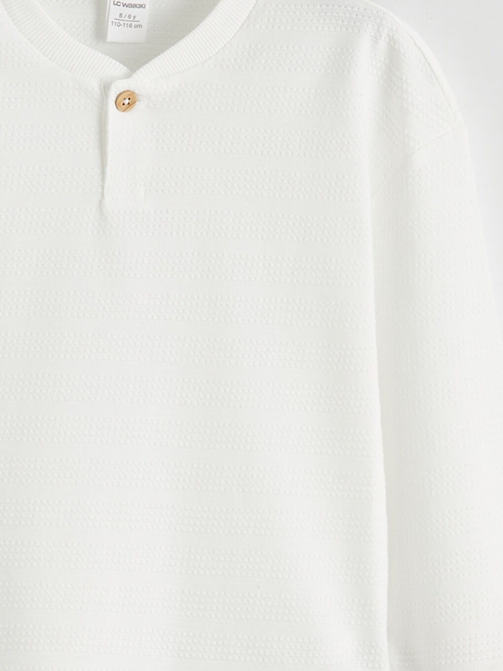 Ekru Bisiklet Yaka Erkek Çocuk Tişört-2