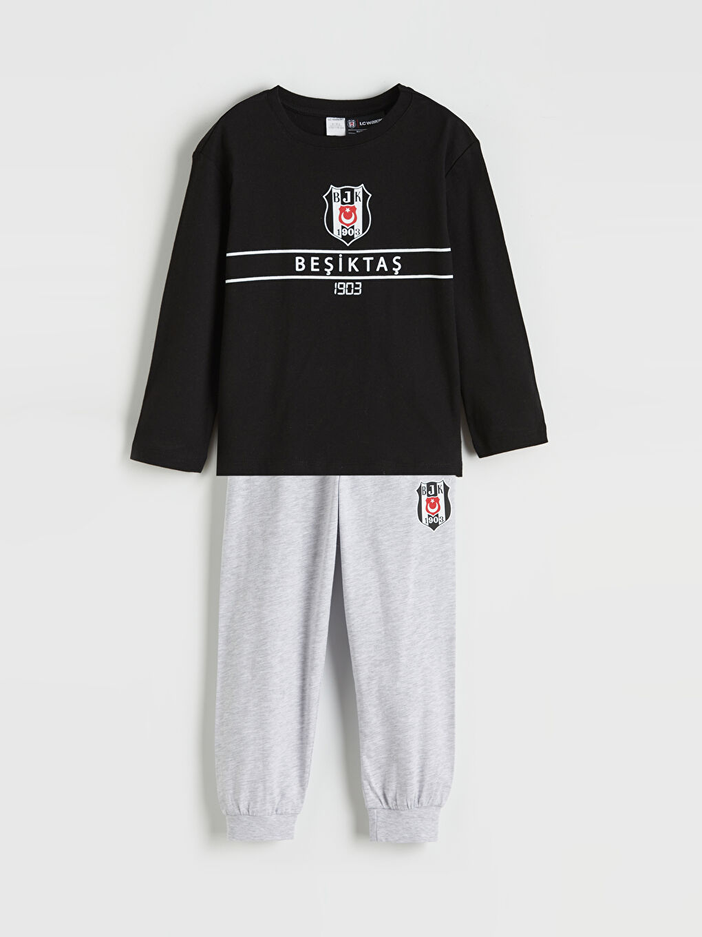 Siyah Beşiktaş Baskılı Erkek Çocuk Pijama Takım