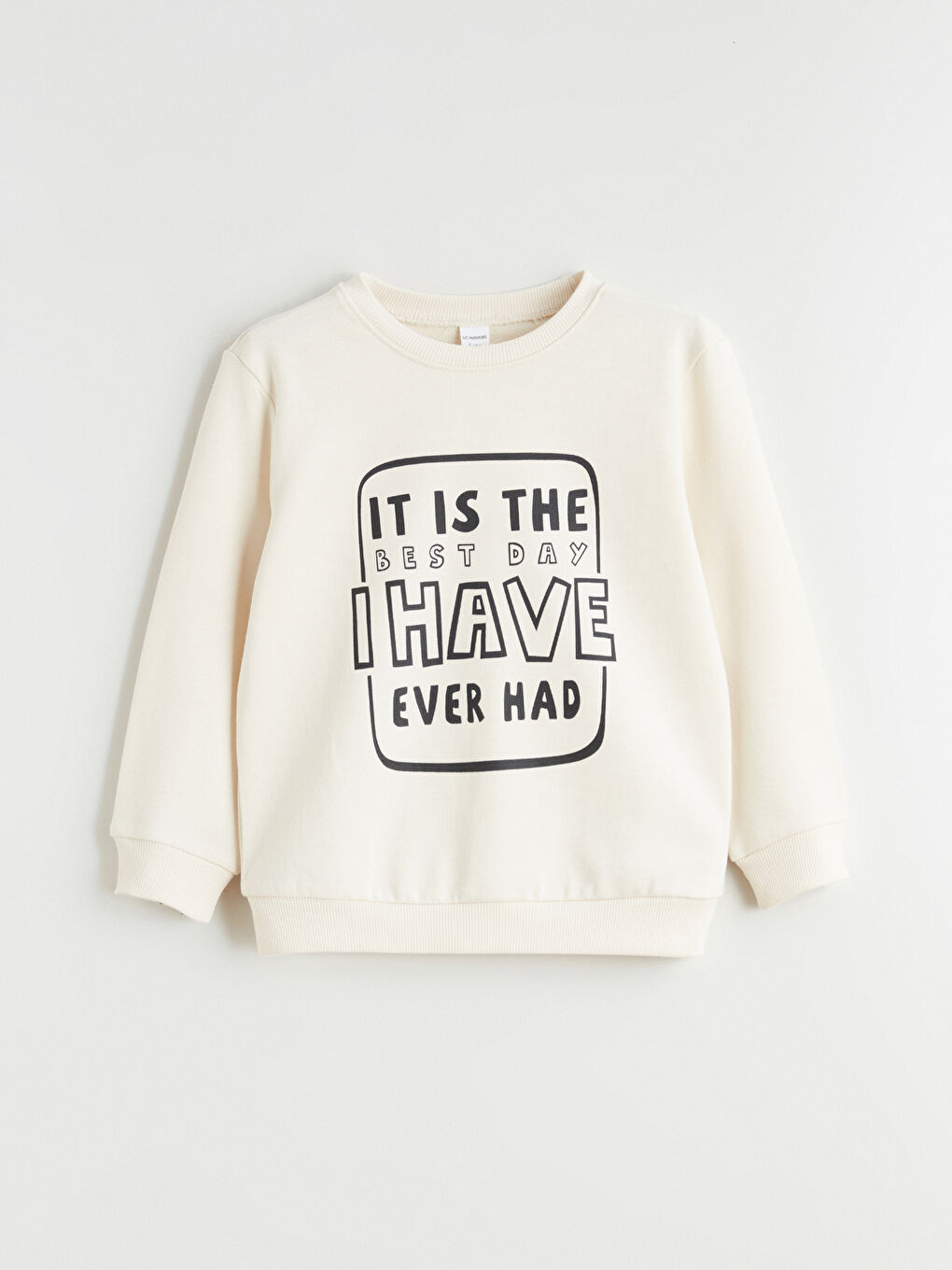 Bej Baskılı Erkek Çocuk Sweatshirt
