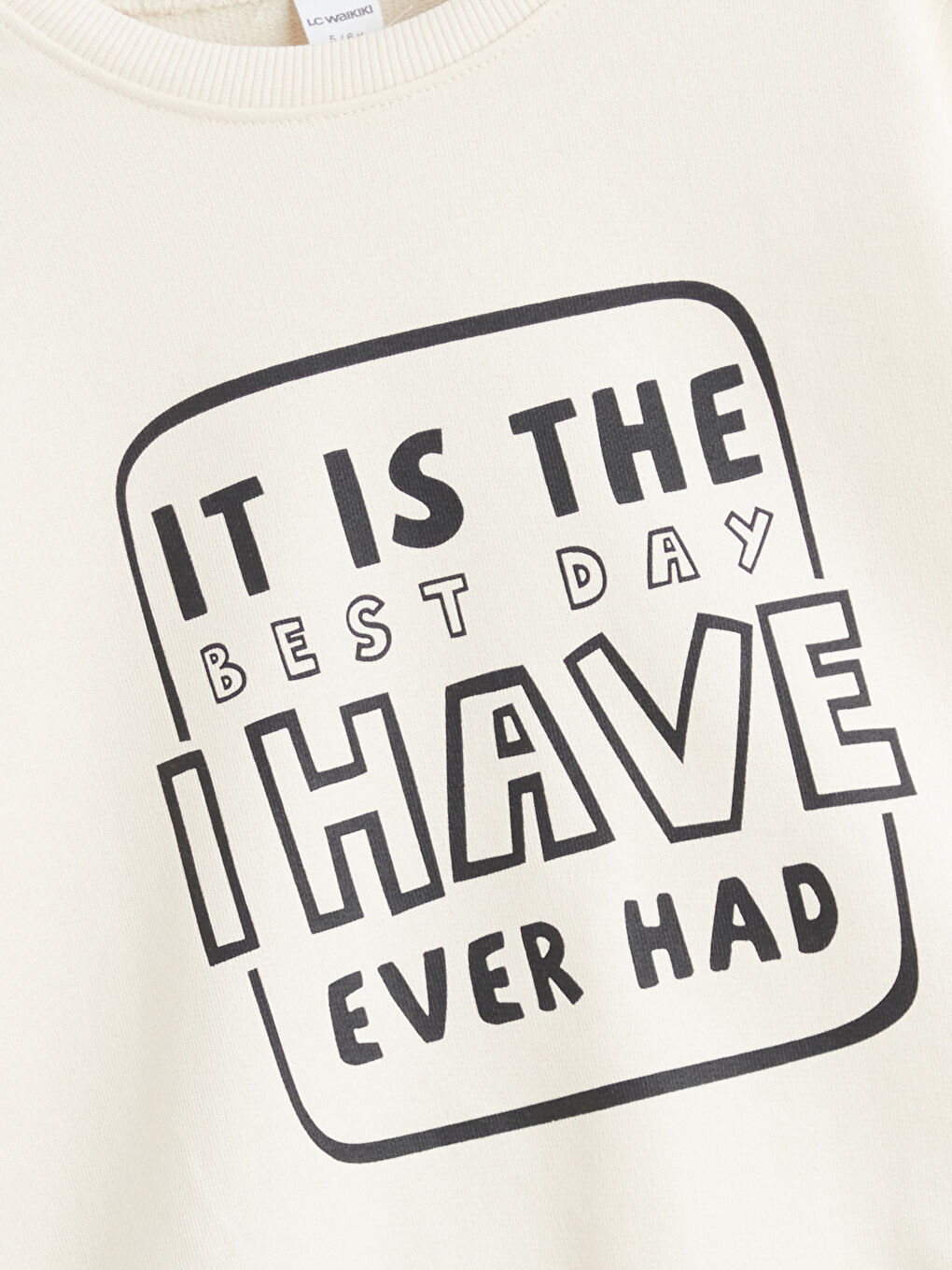 Bej Baskılı Erkek Çocuk Sweatshirt
-2