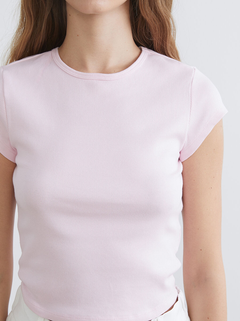 قميص قصير وردى نساء-2