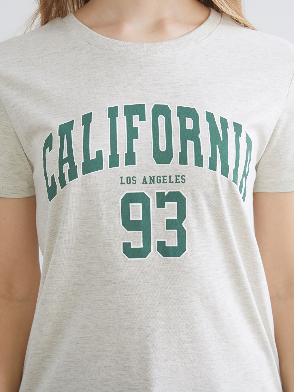 Футболка с принтом "california", круглый вырез, для женское-2