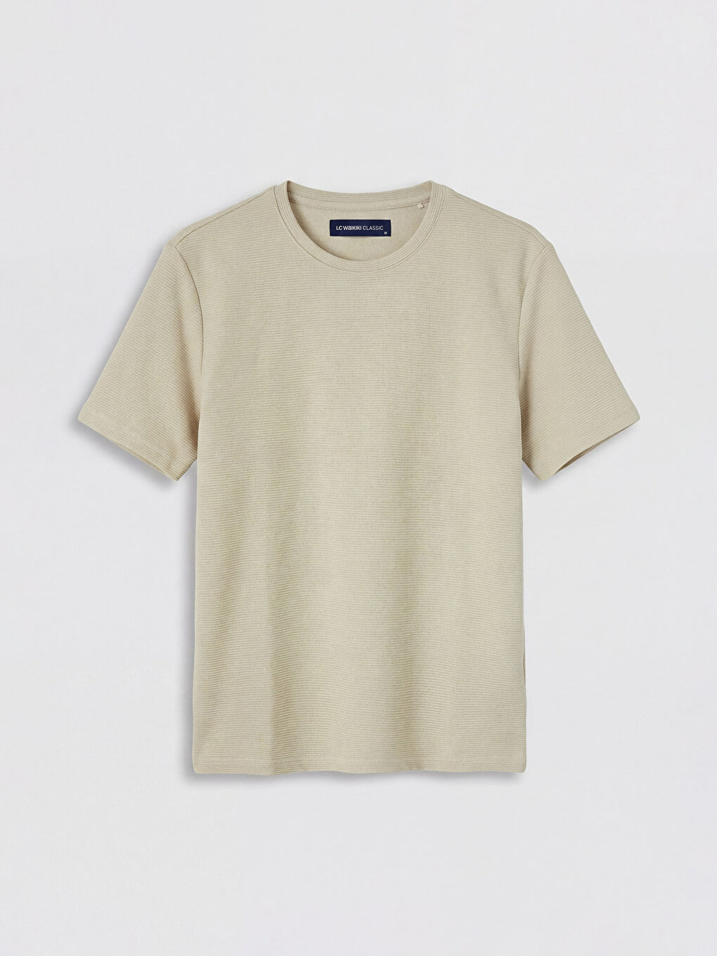 Gri Bisiklet Yaka Erkek Tişört