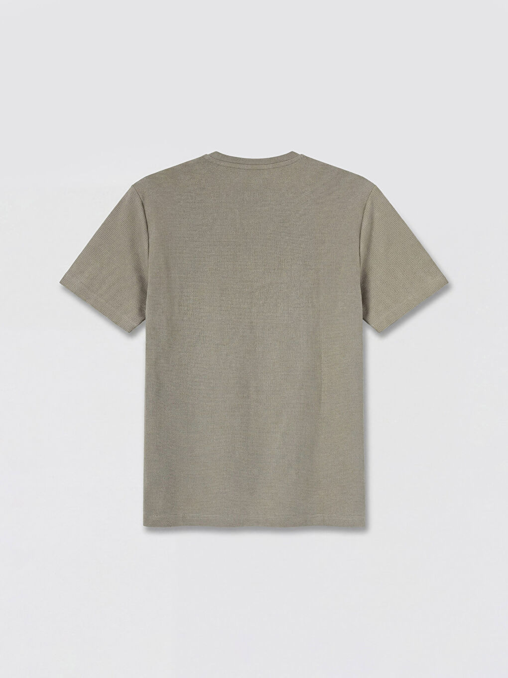 Gri Bisiklet Yaka Erkek Tişört-1