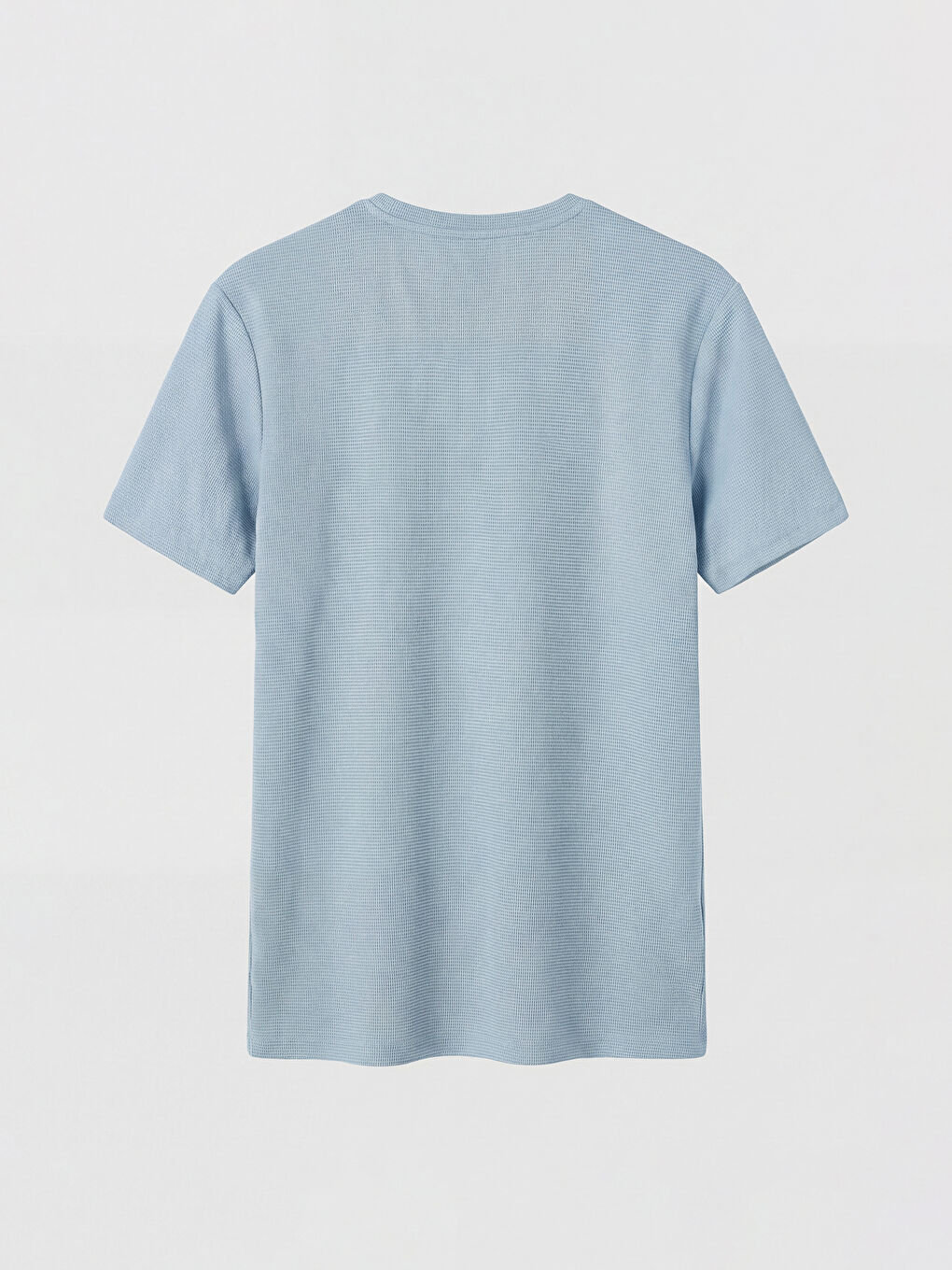 Mavi Bisiklet Yaka Erkek Tişört-5