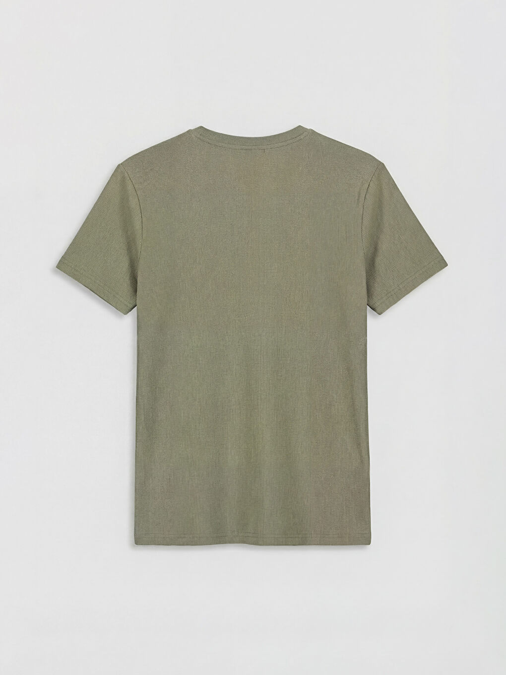 Yeşil Bisiklet Yaka Erkek Tişört-1