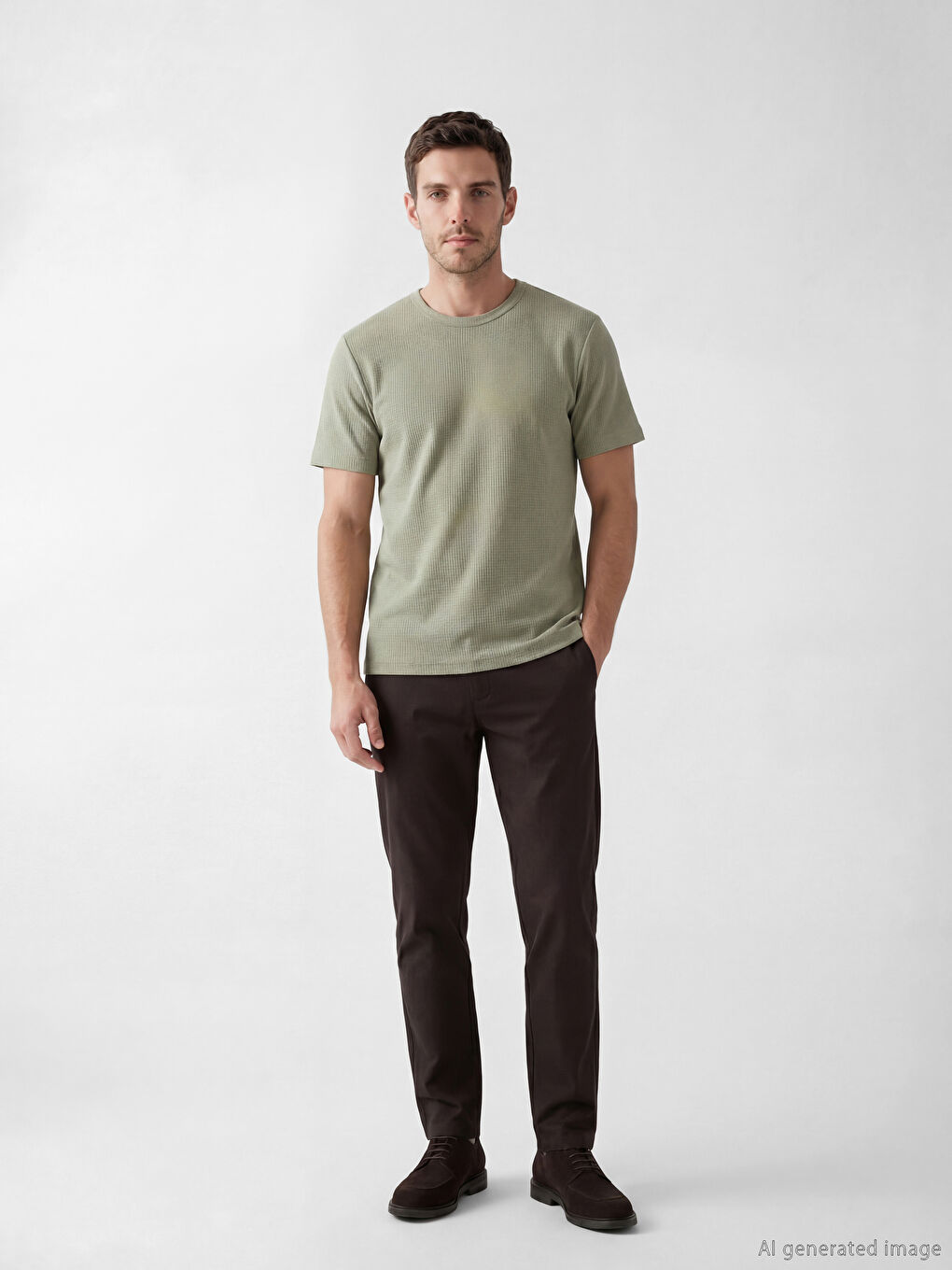 تي شيرت رجالي بكول مدور-1