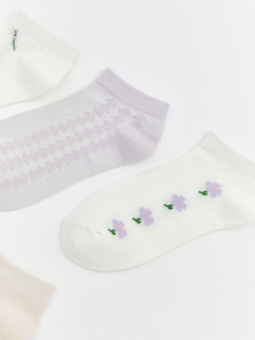 Women's Patterned Ankle Socks - Set of 5-1