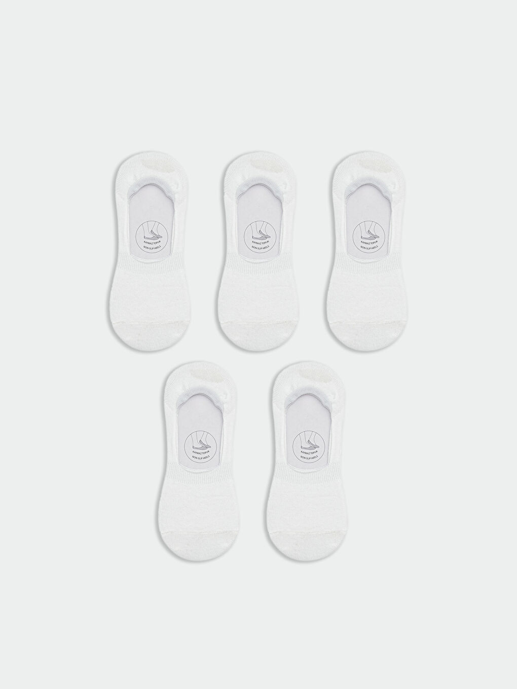 ქალებისთვის უბრალო უჩინარი წინდები 5-ცალიანი პაკეტი