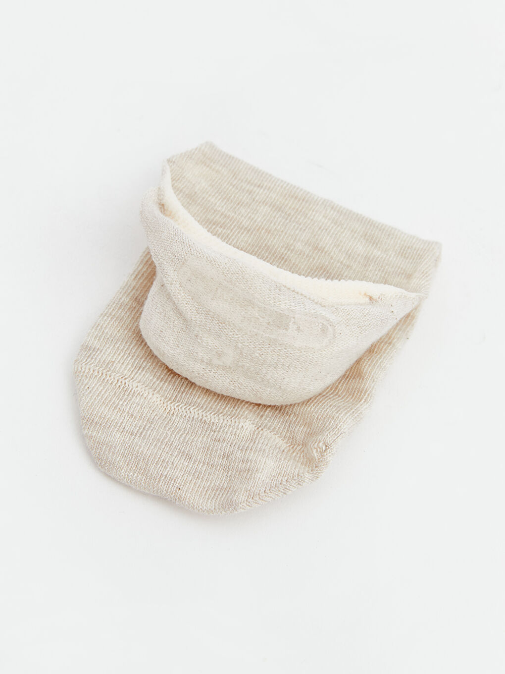 Ekru Baskılı Kadın Babet Çorap 3'lü-1