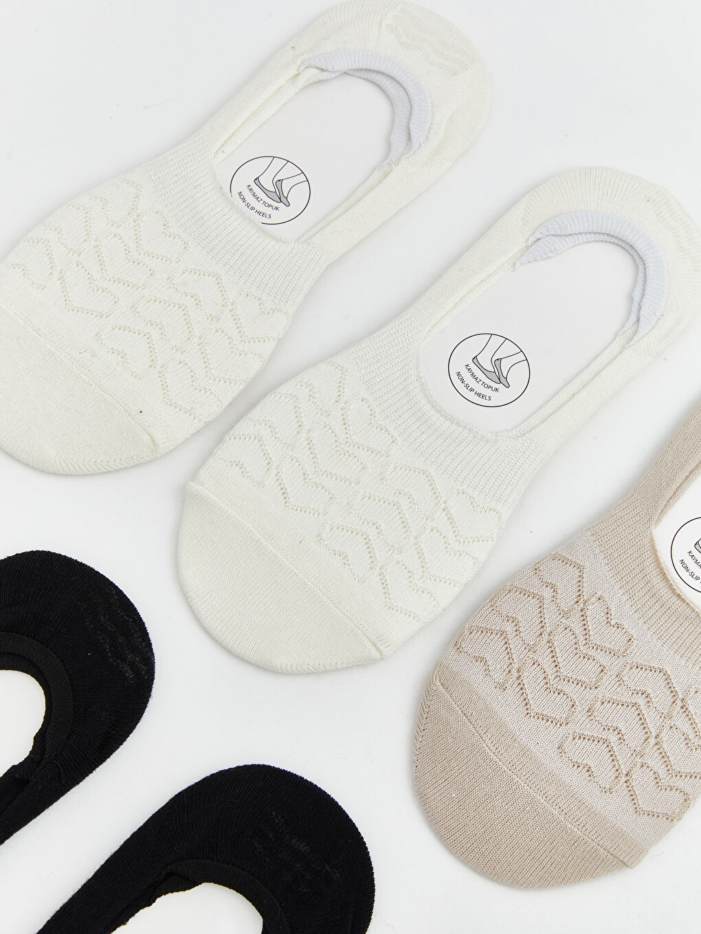 Woman WHITE Invisible Socks-2