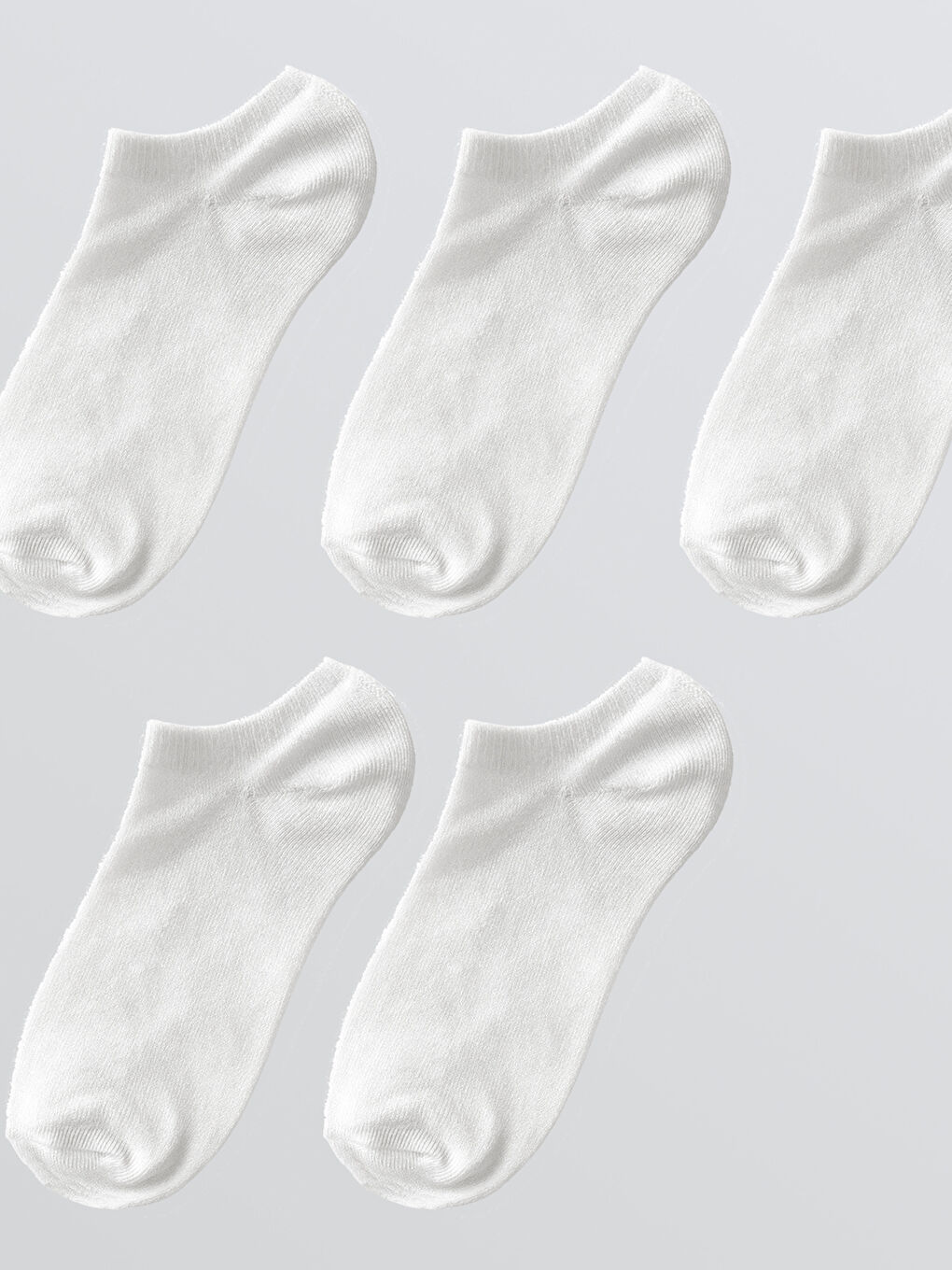Women's Flat Sneaker Socks, Set of 5-1
