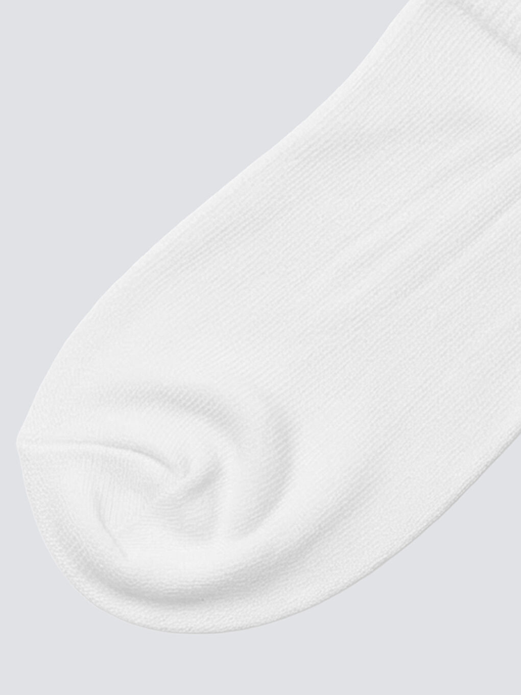Beyaz Kadın Düz Patik Çorap 10'lu-1