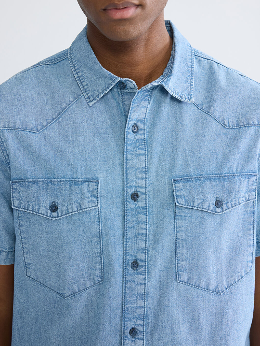 Man INDIGO Denim Shirt-2