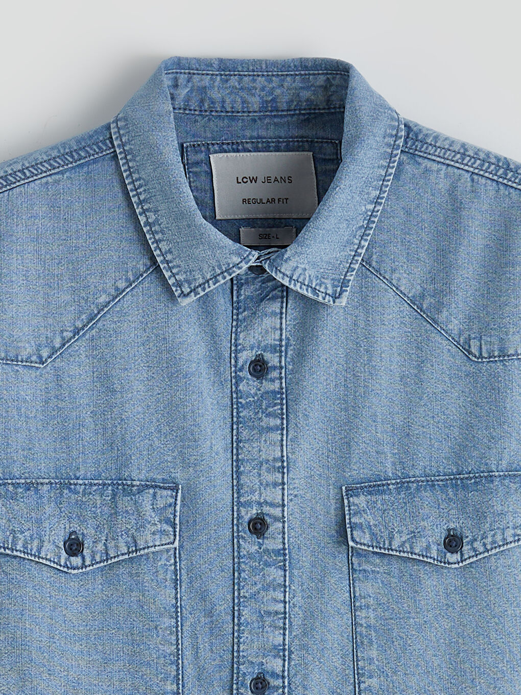 Man INDIGO Denim Shirt-5