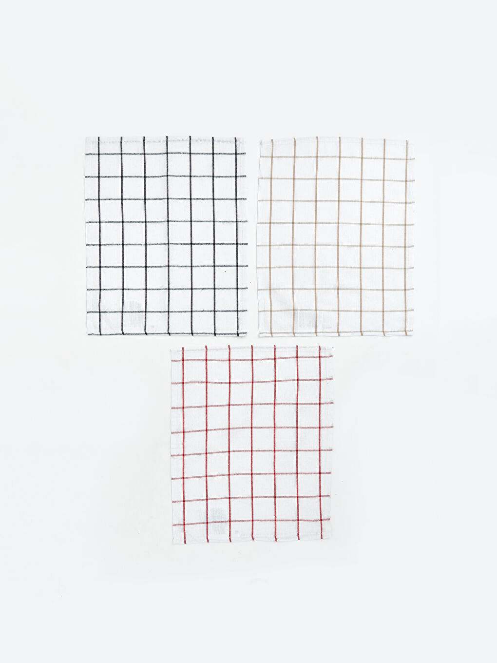 Ekose Desenli Kurulama Bezi 3'lü 40x50 cm-2