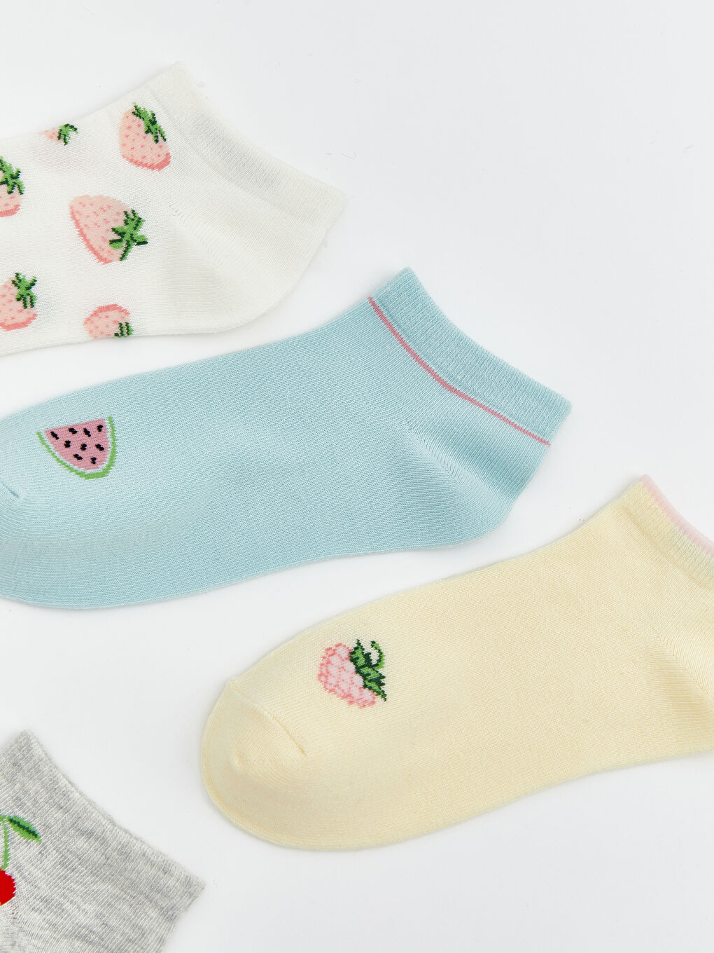 Women's Patterned Ankle Socks - Set of 5-1