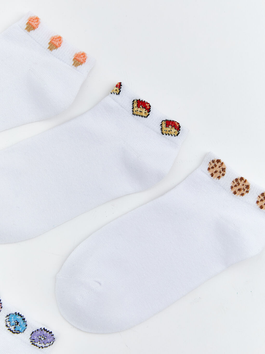 Женские узорчатые короткие носки - комплект из 5 штук-1
