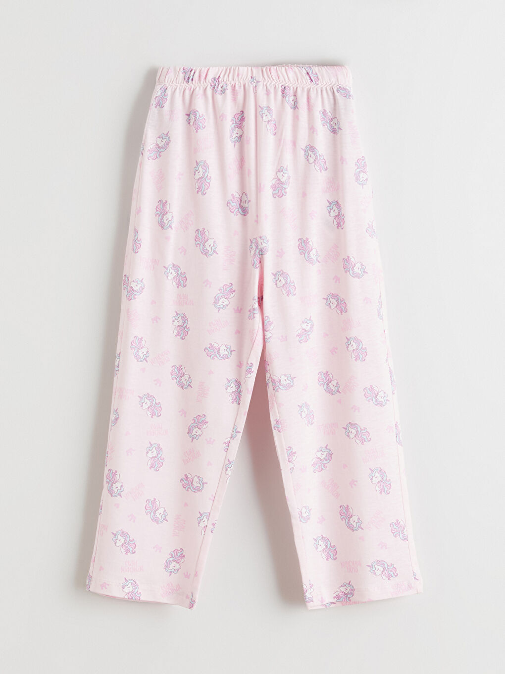 Pembe Gömlek Yaka Desenli Kız Çocuk Pijama Takım-4