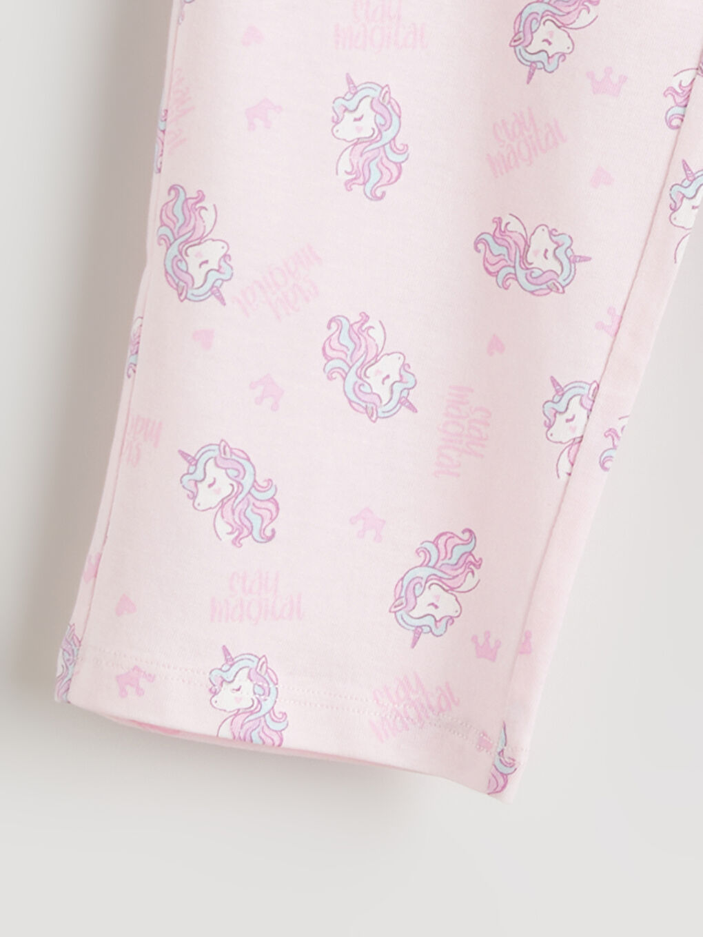 Pembe Gömlek Yaka Desenli Kız Çocuk Pijama Takım-5