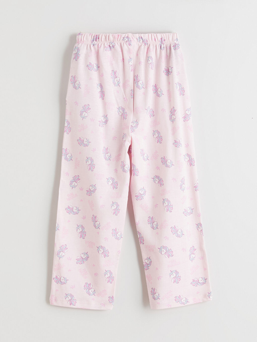 Pembe Gömlek Yaka Desenli Kız Çocuk Pijama Takım-6
