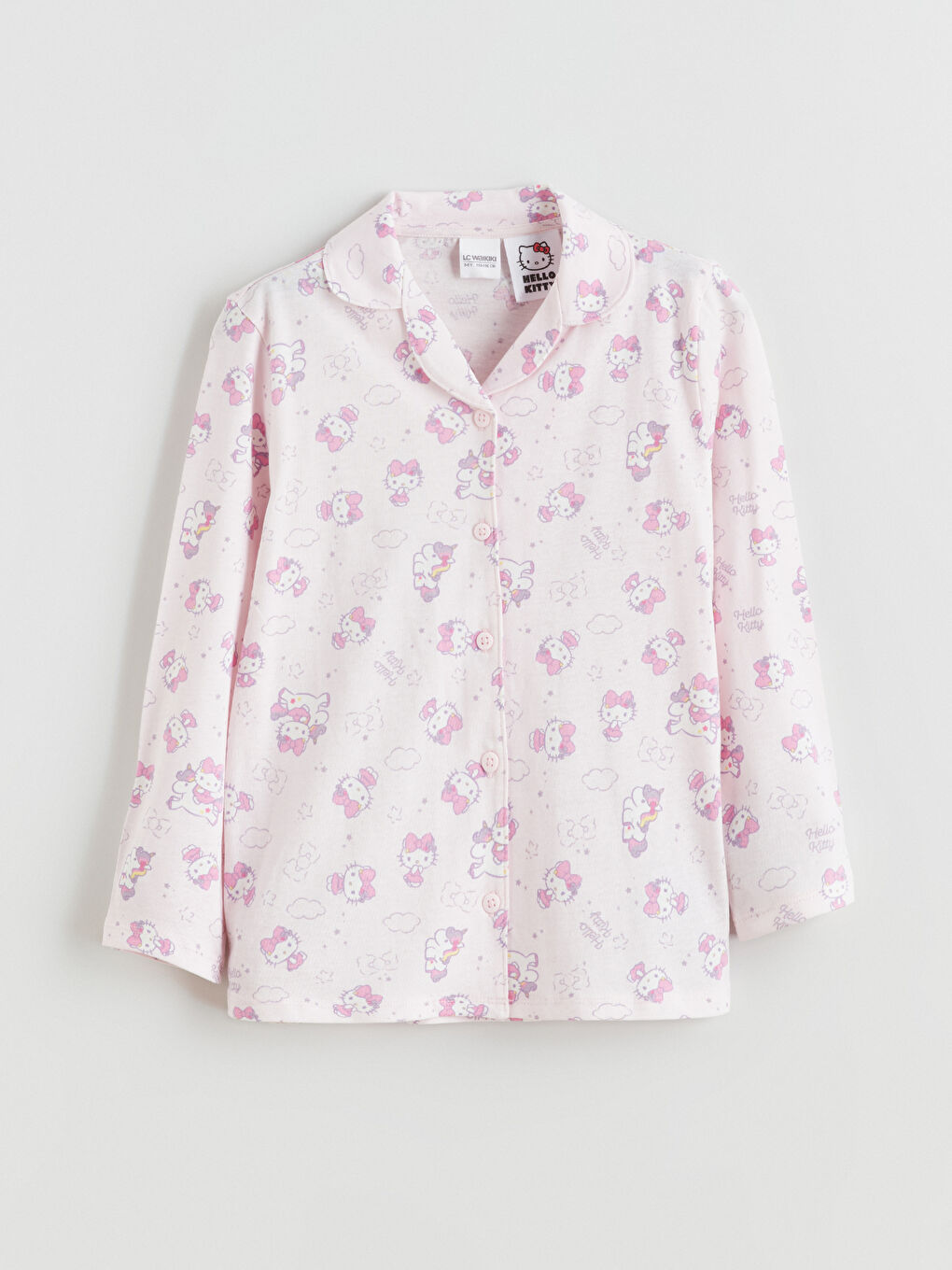 Pembe Hello Kitty Baskılı Kız Çocuk Pijama Takım-1