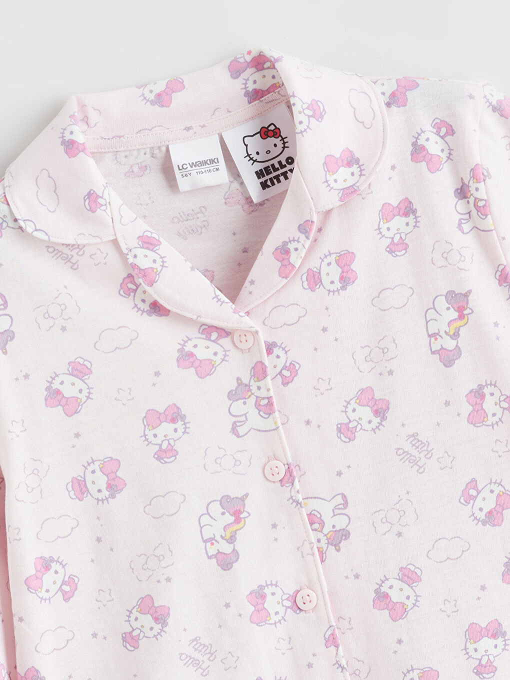 Pembe Hello Kitty Baskılı Kız Çocuk Pijama Takım-2
