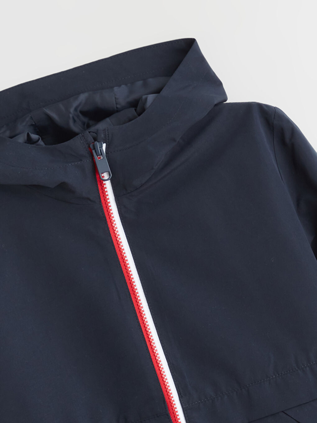 Lacivert Su İtici Kapüşonlu Erkek Çocuk Mont-2