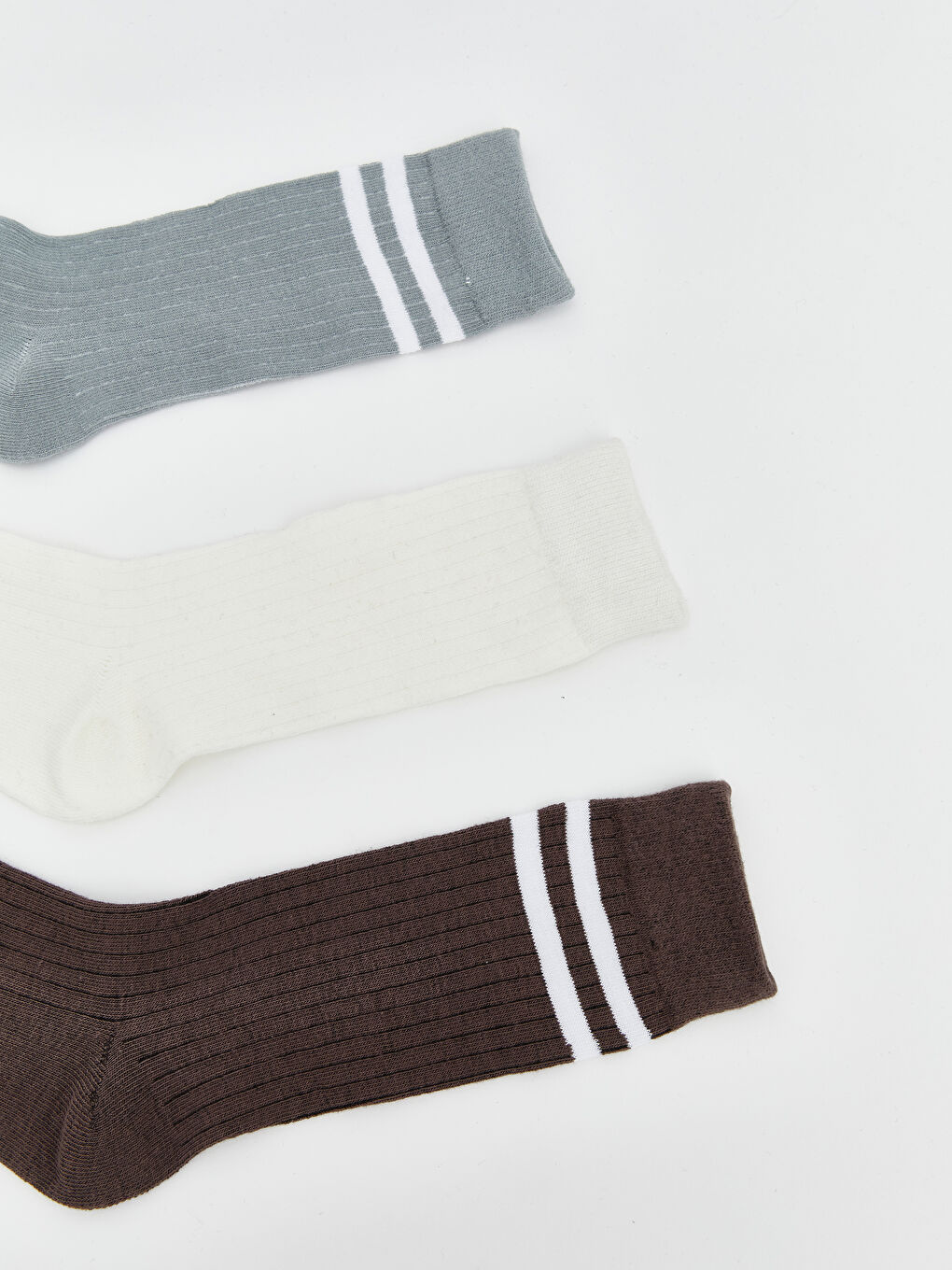 Striped Women's Ankle Socks, Set of 5-1