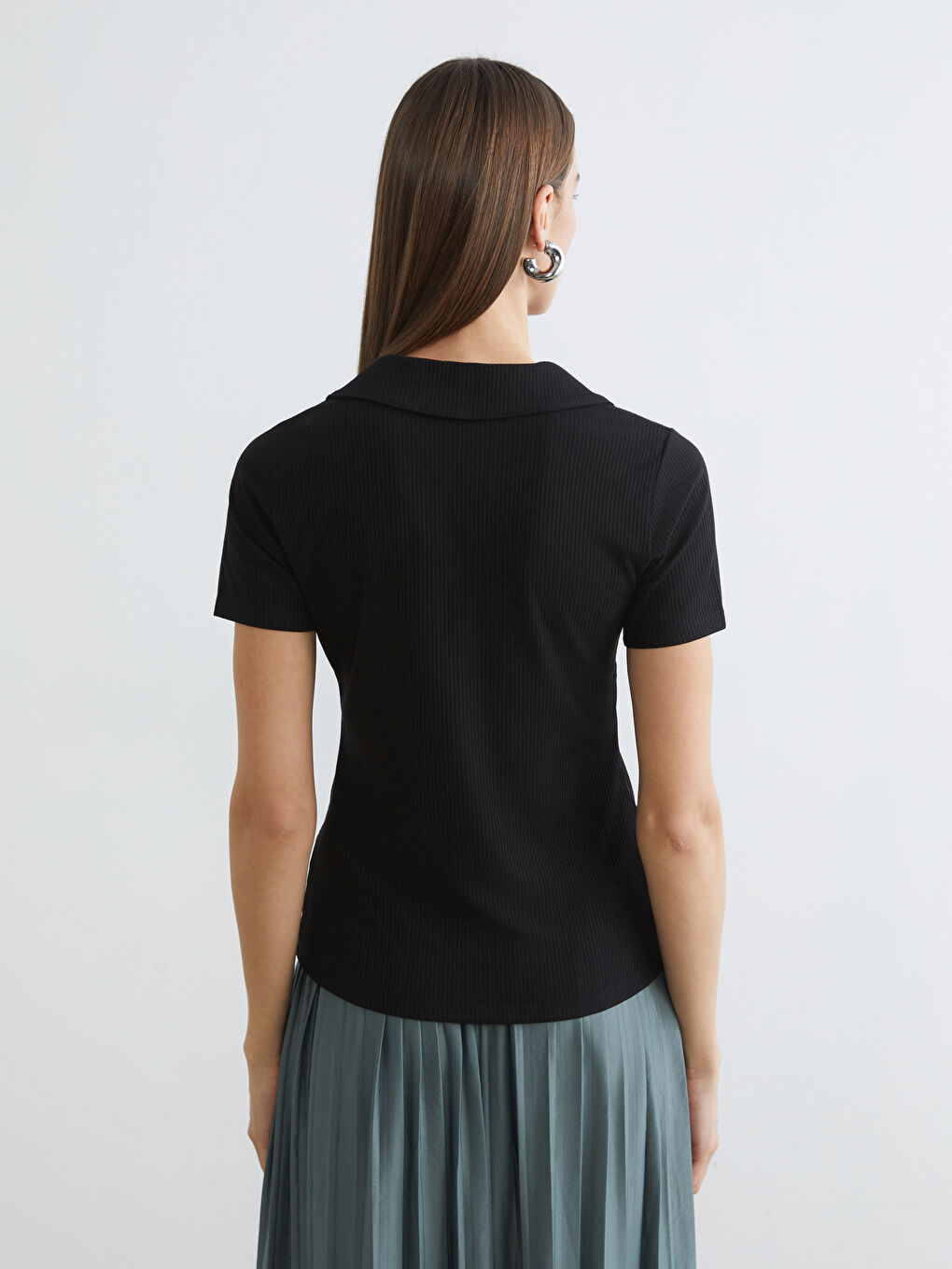 Әйелдер қара Футболка-3