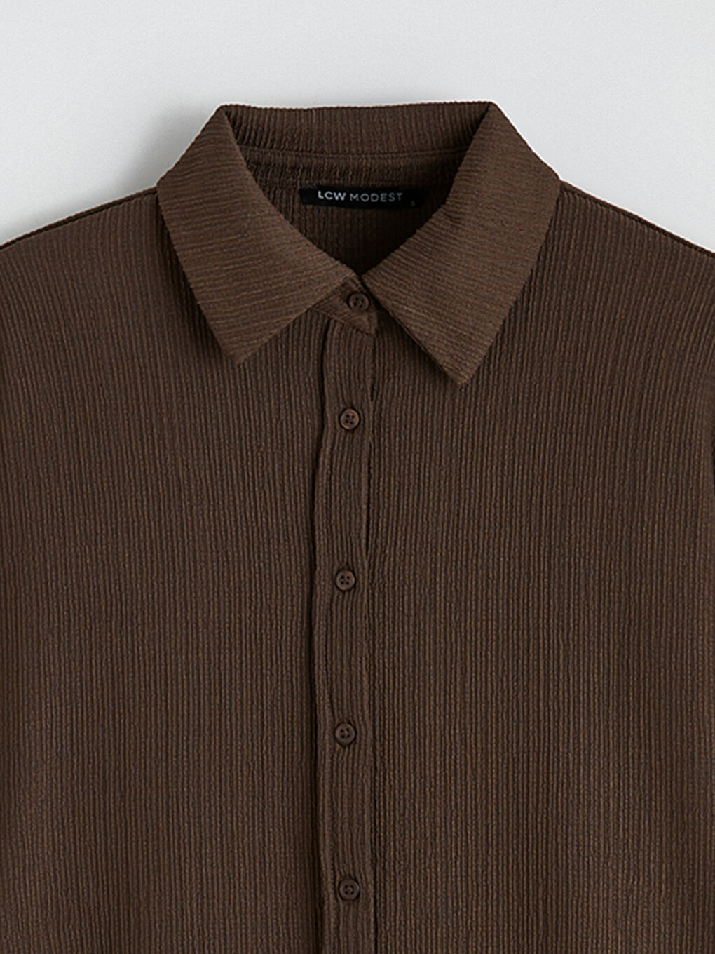 Textured Oversized Women's Shirt Tunic-5