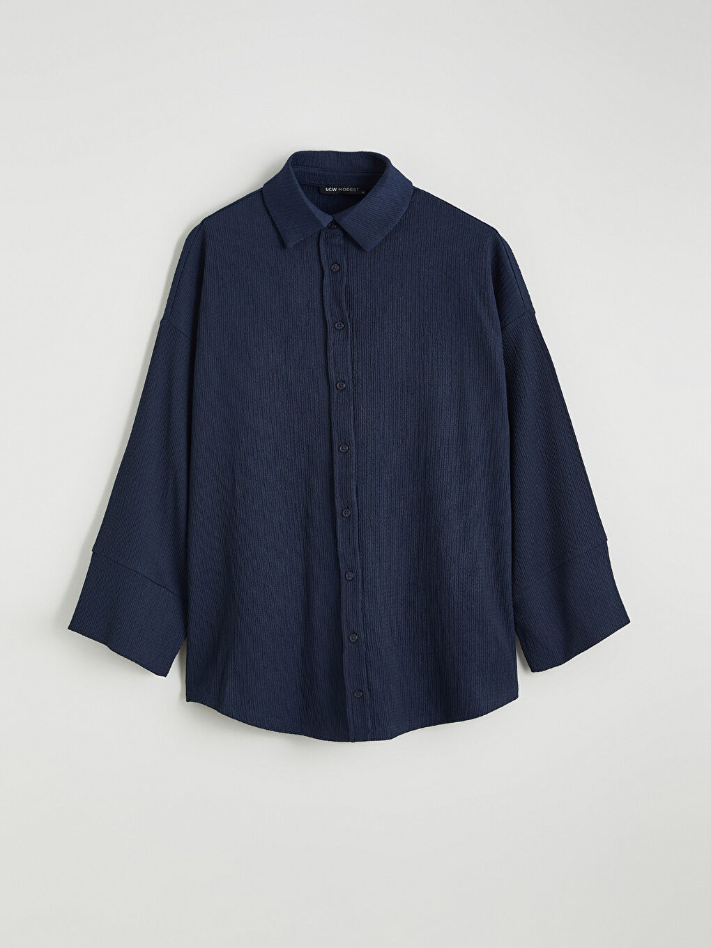 Textured Oversized Women's Shirt Tunic-4