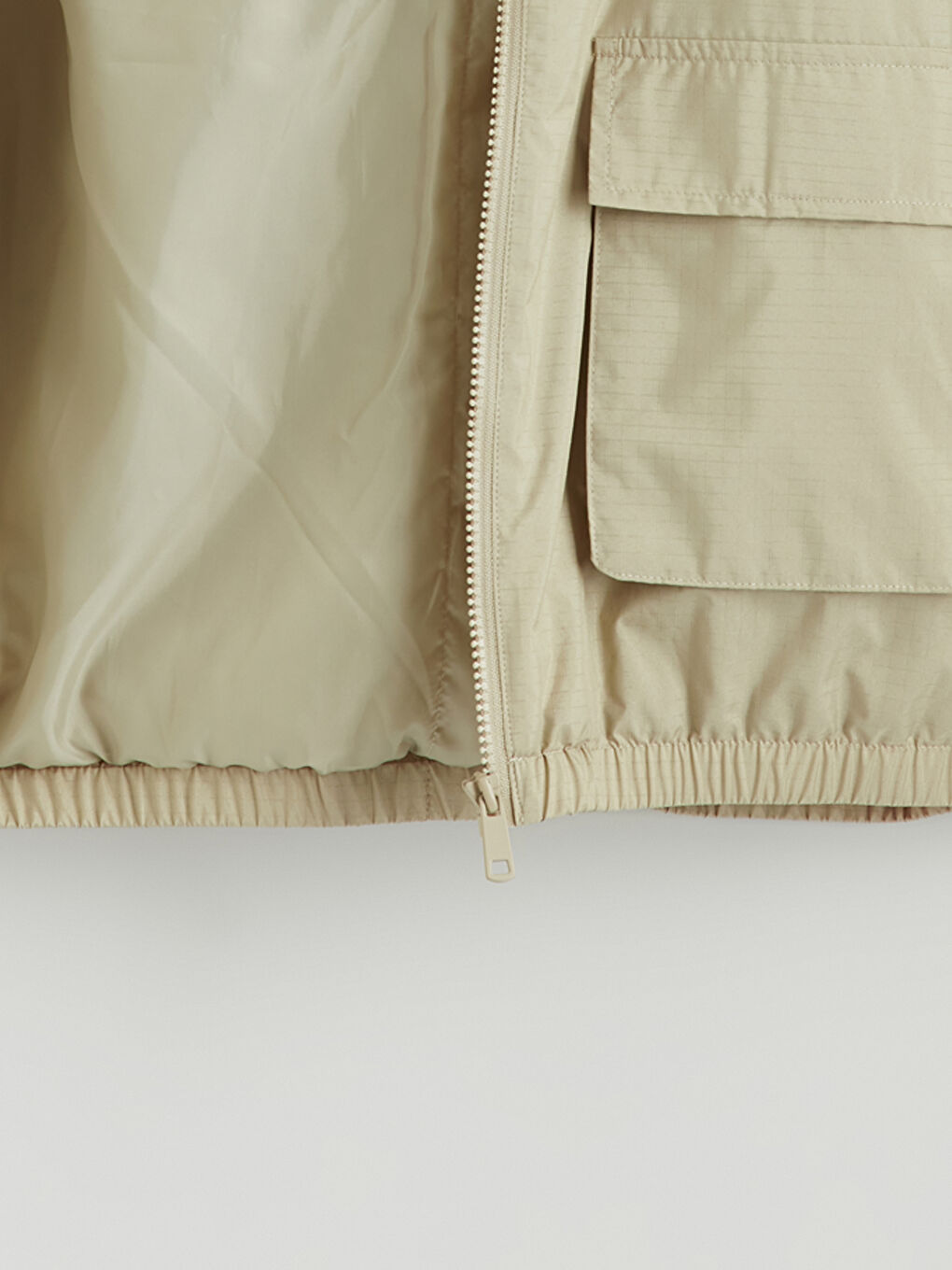 Haki Su İtici Kapüşonlu Erkek Çocuk Mont-2