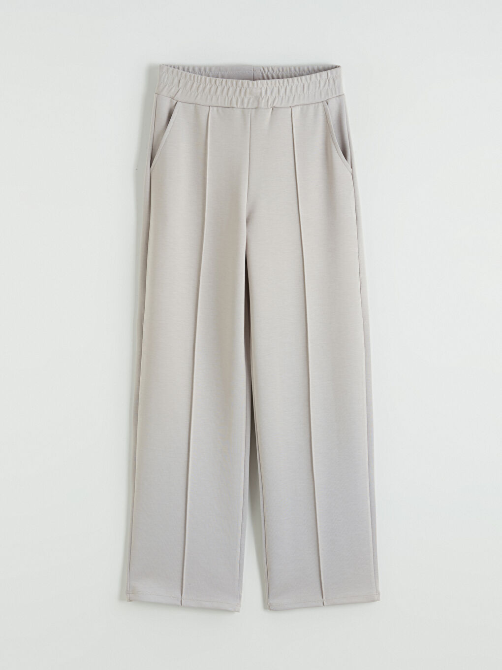 Gri Beli Lastikli Soft Touch Kadın Eşofman Altı	-3