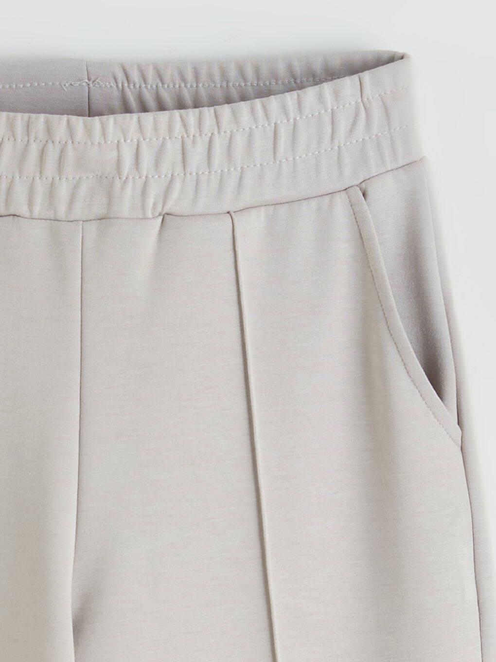 Gri Beli Lastikli Soft Touch Kadın Eşofman Altı	-4