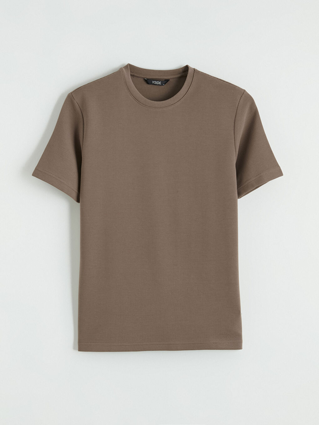 Kahverengi Bisiklet Yaka Erkek Tişört