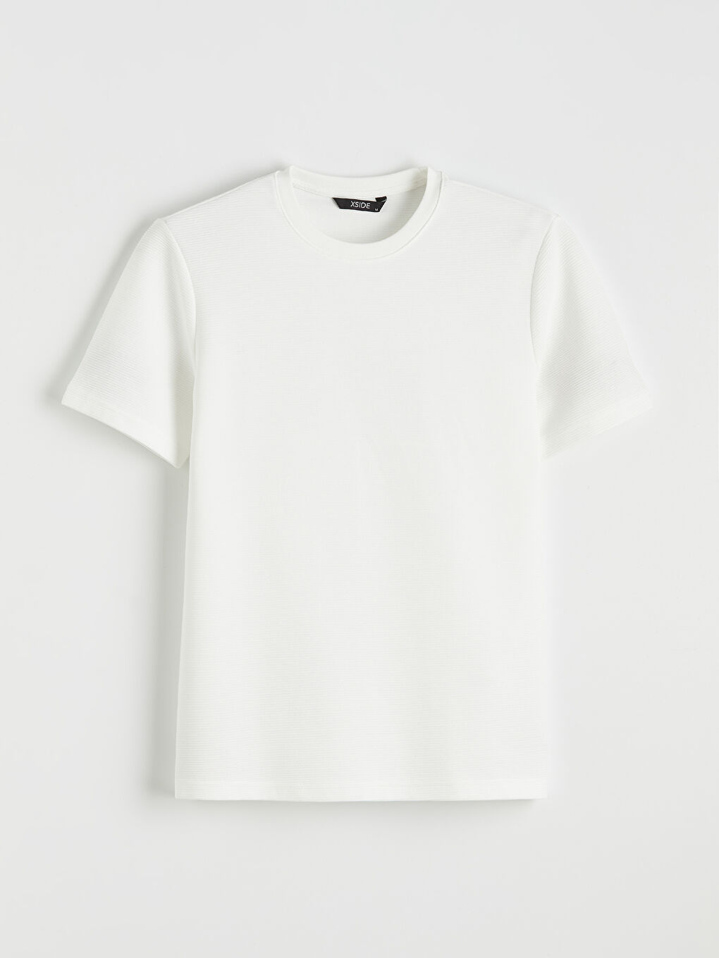 Ekru Bisiklet Yaka Erkek Tişört-4