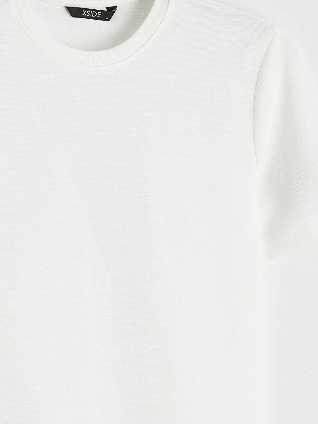 Ekru Bisiklet Yaka Erkek Tişört-5