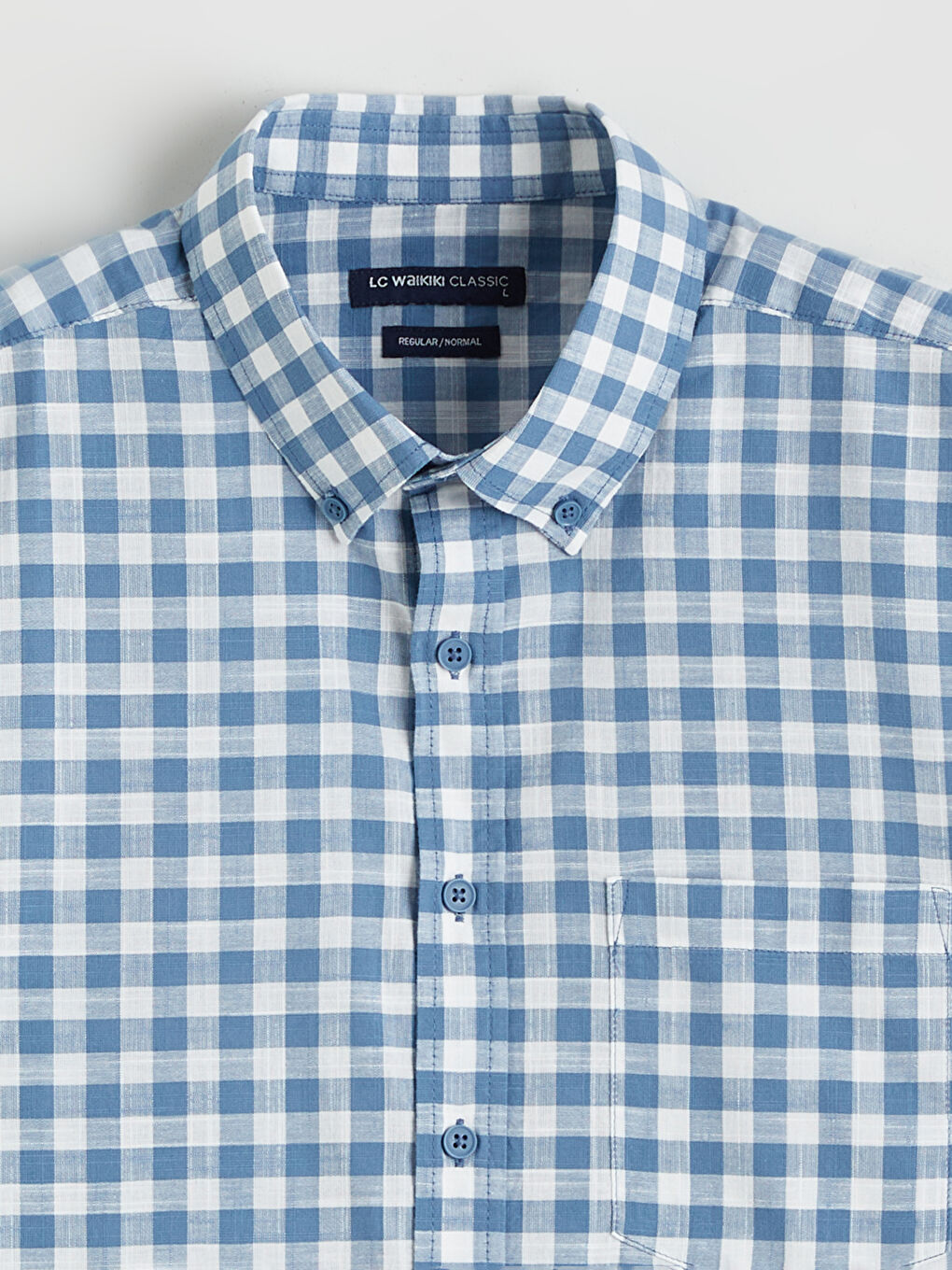 Cămașă bărbătească Regular Fit din poplin cu model în carouri-5