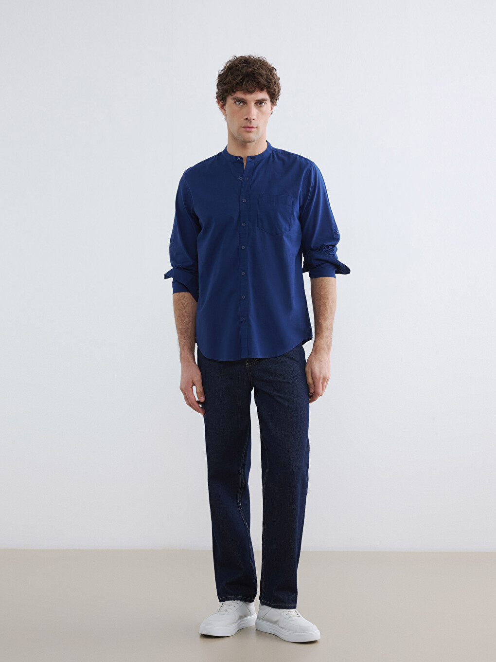 Regular Fit Poplin Men's Shirt-1